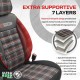 Καλύμματα Αυτοκινήτου Otom GTI Sports Design Universal Jacquard / Lacost / Δερματίνη Σετ Εμπρός / Πίσω Μαύρο - Κόκκινο GTI-801 11 Τεμάχια