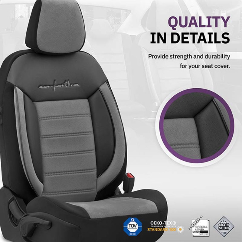 Καλύμματα Αυτοκινήτου Otom Comfortline Design Universal Sued / Rachel / Δερματίνη Σετ Εμπρός / Πίσω Μαύρο - Γκρι CMF-206 11 Τεμάχια Auto GS 11778 Καλύμματα Αυτοκινήτου Otom Comfortline Design Universal Sued / Rachel / Δερματίνη Σετ Εμπρός / Πίσω Μαύρο - Γκρι CMF-206 11 Τεμάχια Auto GS 11778