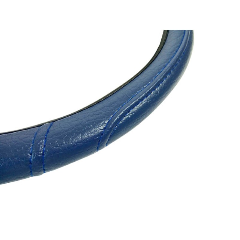 Κάλυμμα Τιμονιού Αυτοκινήτου Δερματίνη Με Γαζιά Μπλε Small 36cm 1 Τεμάχιο