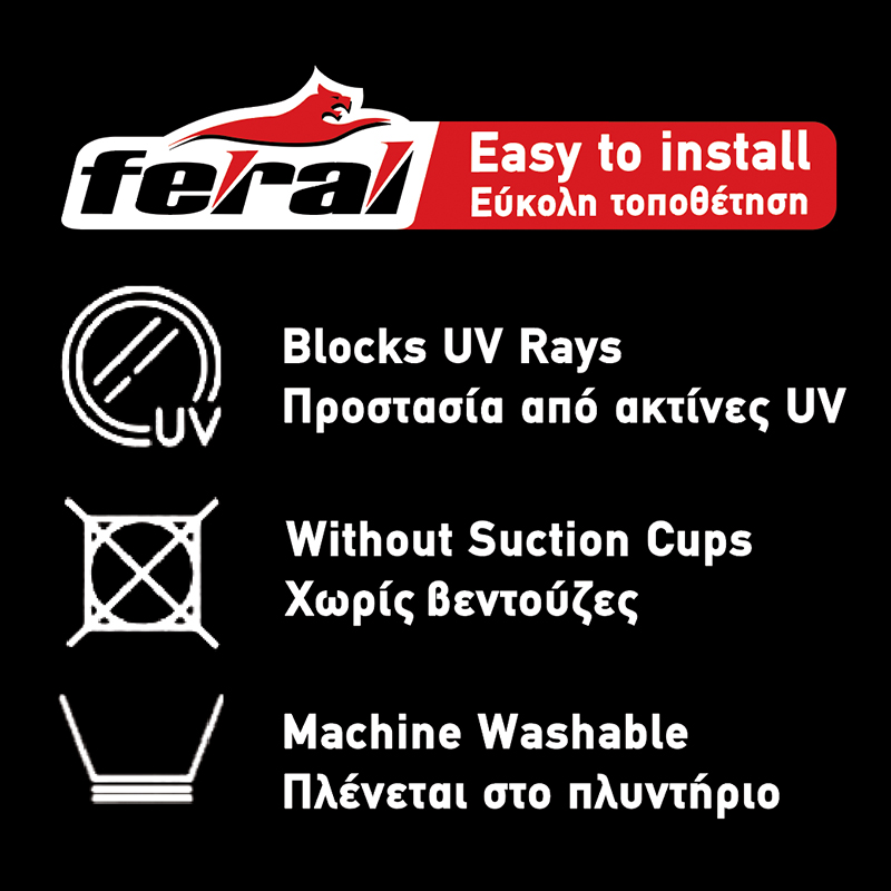 Ηλιοπροστασία Καλύπτρα Παρμπρίζ Small 208*80cm PVC Συνθετικό Δέρμα Feral 1 Τεμάχιο Auto GS 13074