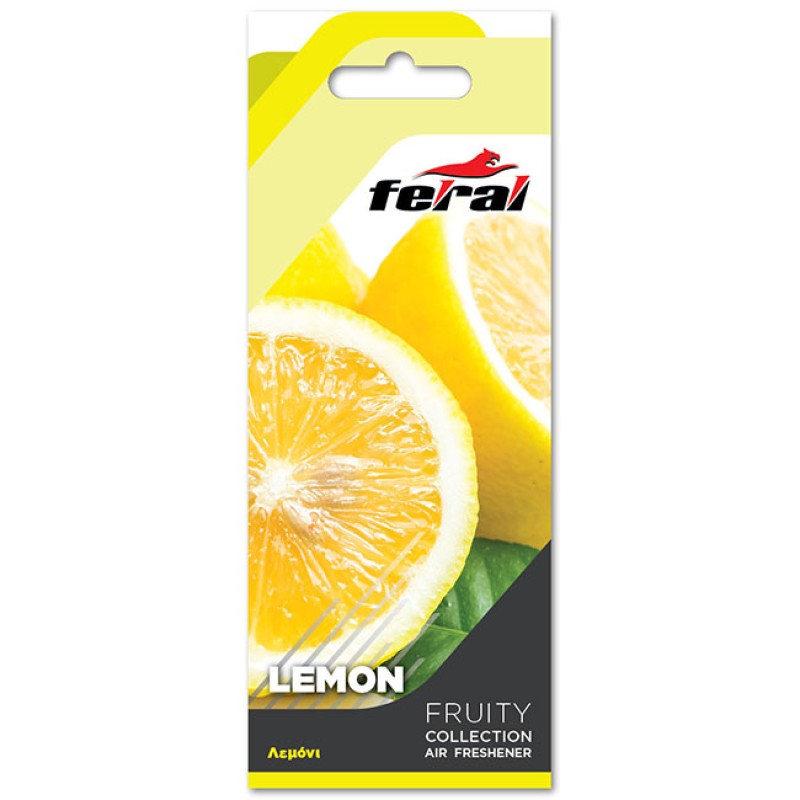 Αρωματικό Αυτοκινήτου Κρεμαστό Feral Fruity Collection Lemon 1 Τεμάχιο