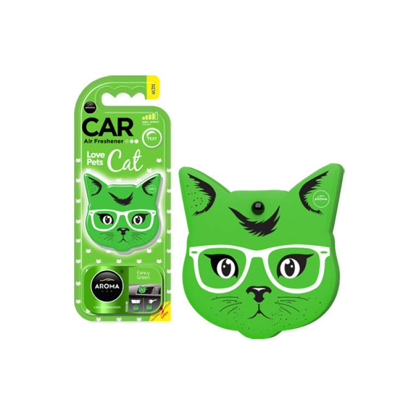 Αρωματικό Αυτοκινήτου Κρεμαστό Aroma Cat Fancy Green 1 Τεμάχιο