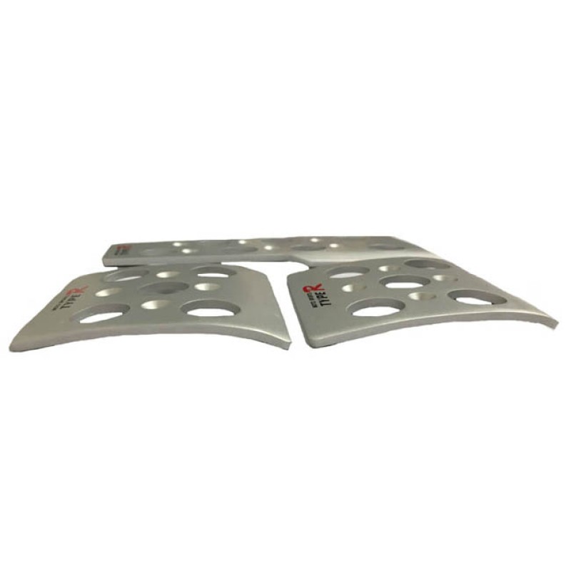 Πεντάλ Αλουμινίου Universal Type-R 2407 Ασημί Σετ 3 Τεμάχια Auto GS 22307