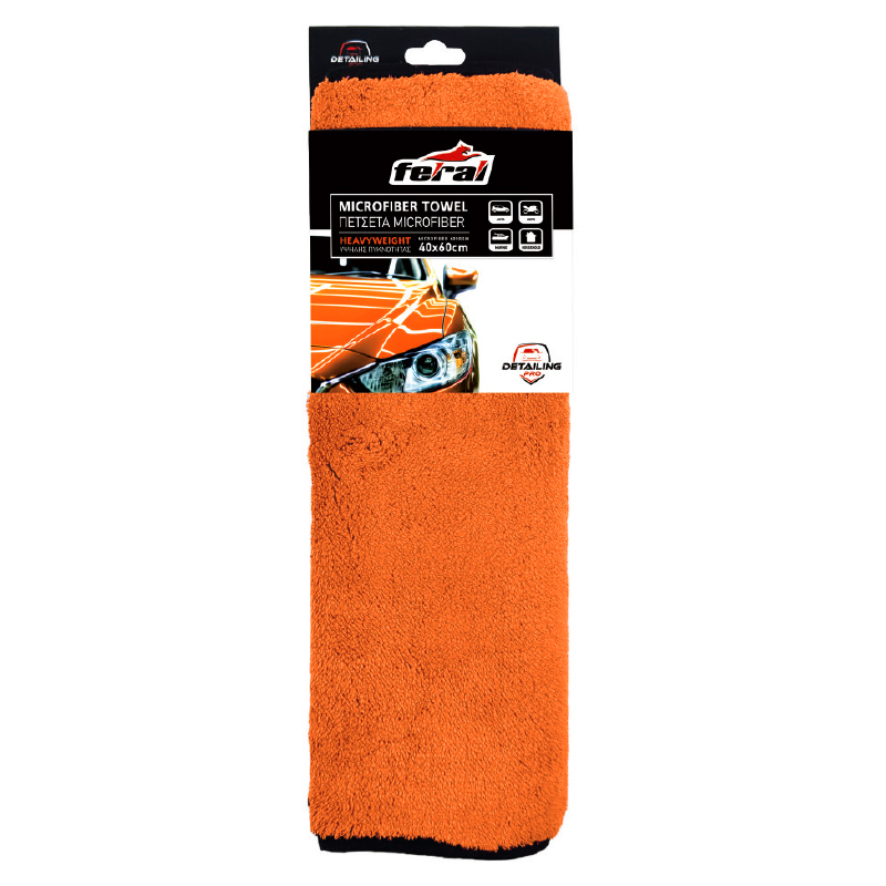 Πετσέτα Microfiber Feral Detailing Pro Heavyweight 40x60cm 600gsm Πορτοκαλί 1 Τεμάχιο Auto GS 25556 Πετσέτα Microfiber Feral Detailing Pro Heavyweight 40x60cm 600gsm Πορτοκαλί 1 Τεμάχιο Auto GS 25556
