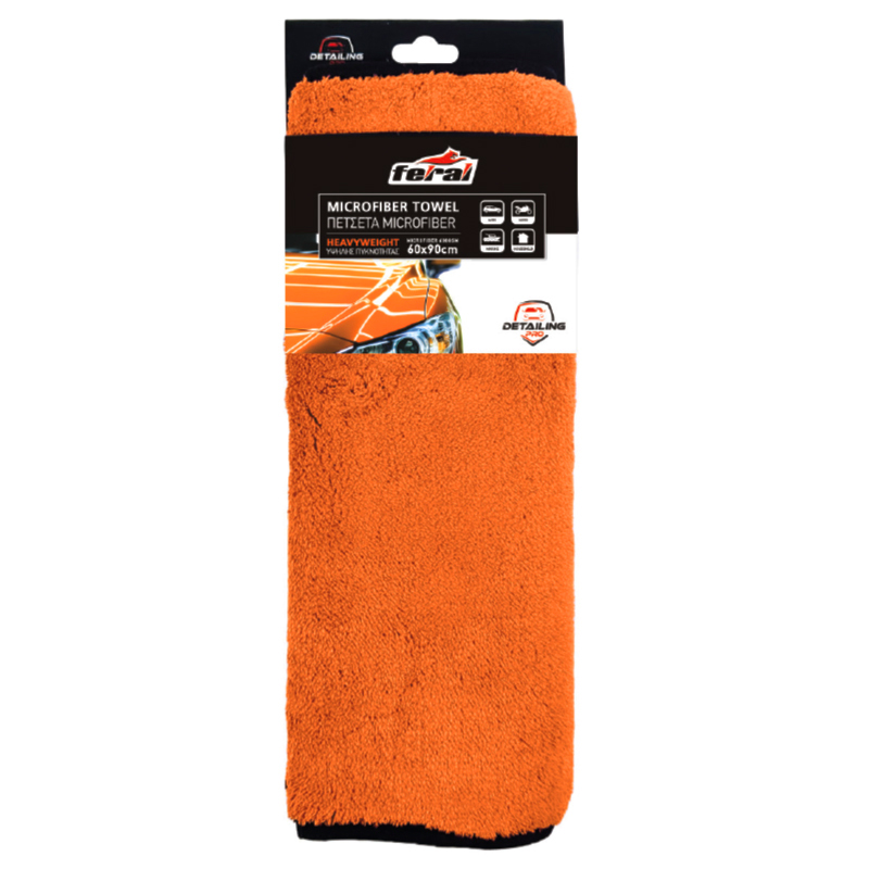 Πετσέτα Microfiber Feral Detailing Pro Heavyweight 60x90cm 600gsm Πορτοκαλί 1 Τεμάχιο Auto GS 25557 Πετσέτα Microfiber Feral Detailing Pro Heavyweight 60x90cm 600gsm Πορτοκαλί 1 Τεμάχιο Auto GS 25557