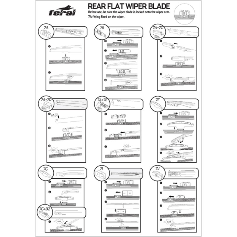 Υαλοκαθαριστήρας Feral Silenttech Για Το Πίσω Παρμπρίζ 11'' / 28cm 1 Τεμάχιο