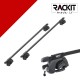 Μπάρες Οροφής Rackit Μεταλλικές 125cm Railing System Σετ Με Πόδια Και Κλειδαριά Μαύρες 2 Τεμάχια Auto GS 28006