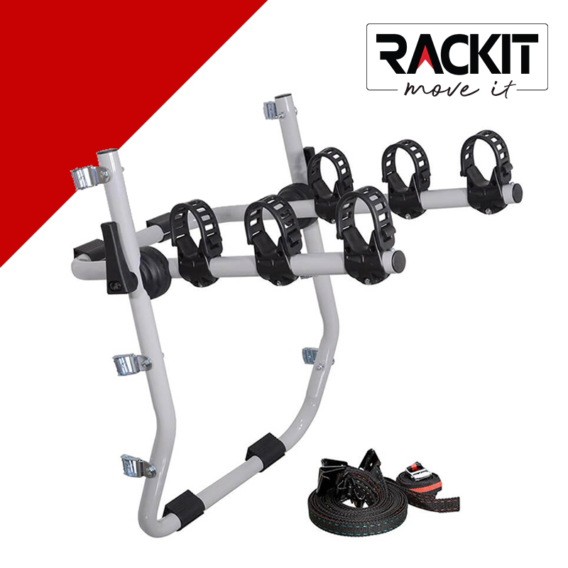 Μπάρα / Βάση Ποδηλάτων Πορτ Παγκάζ Rackit RK004G Γκρι Για 3 Ποδήλατα 1 Τεμάχιο Auto GS 28161