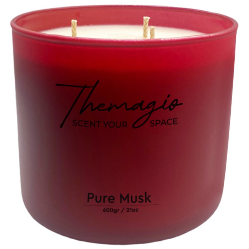 Αρωματικό Κερί Σόγιας Themagio Pure Musk 600gr 1 Τεμάχιο