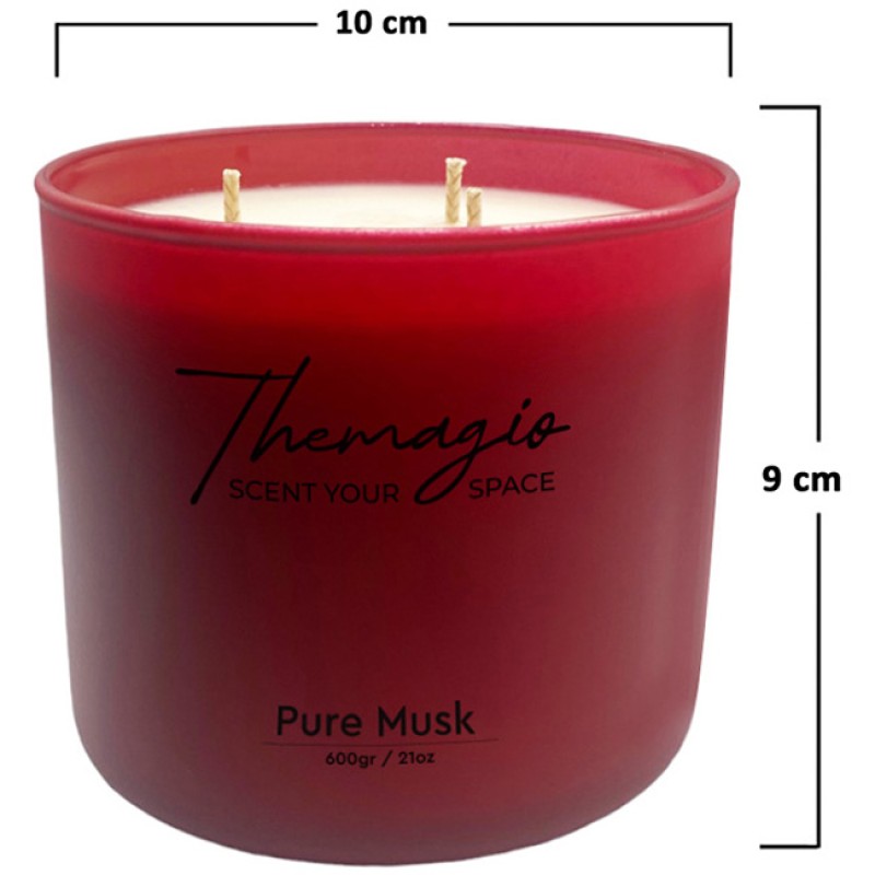 Αρωματικό Κερί Σόγιας Themagio Pure Musk 600gr 1 Τεμάχιο