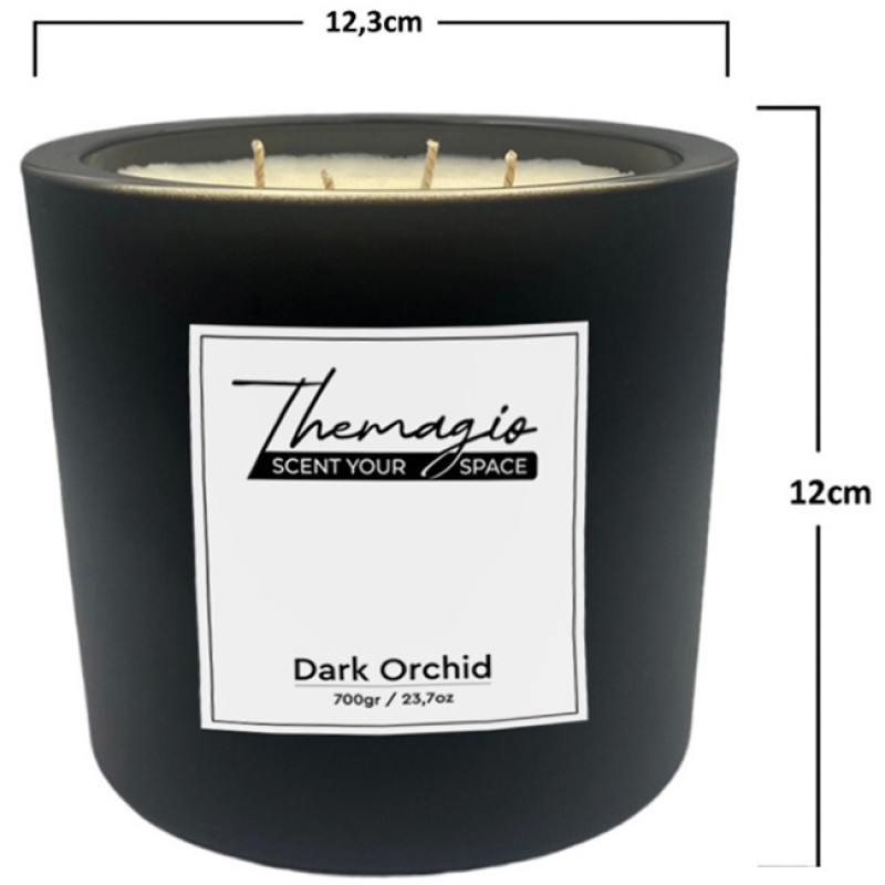 Αρωματικό Κερί Σόγιας Themagio Dark Orchid 700gr 1 Τεμάχιο