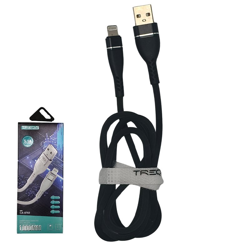Καλώδιο USB Φόρτισης Και Μεταφοράς Δεδομένων Για Iphone Μαύρο CA-8182 5.1A 1m 1 Τεμάχιο Auto GS 99748