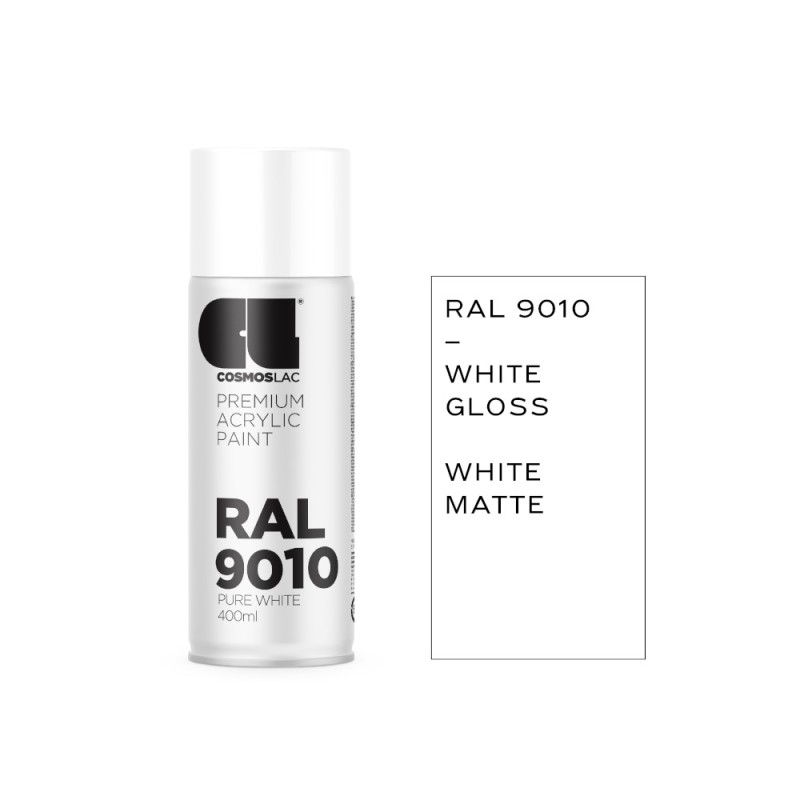 Spray COSMOS LAC WHITE MAT RAL9010-No301 400ml