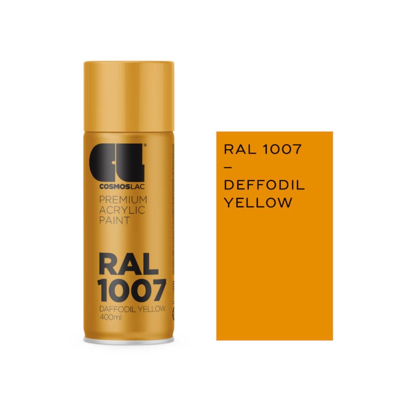 Spray COSMOS LAC YELLOW CATERPILAR RAL1007-No321 400ml