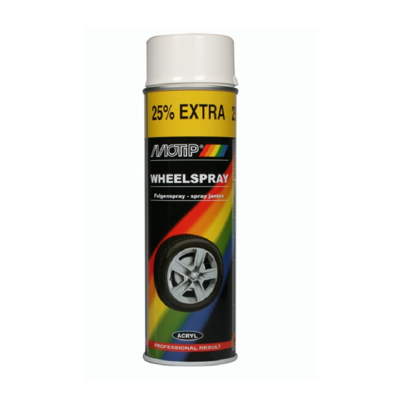 Spray MOTIP WHITE GLOSSY WHEEL No 04003 500ml