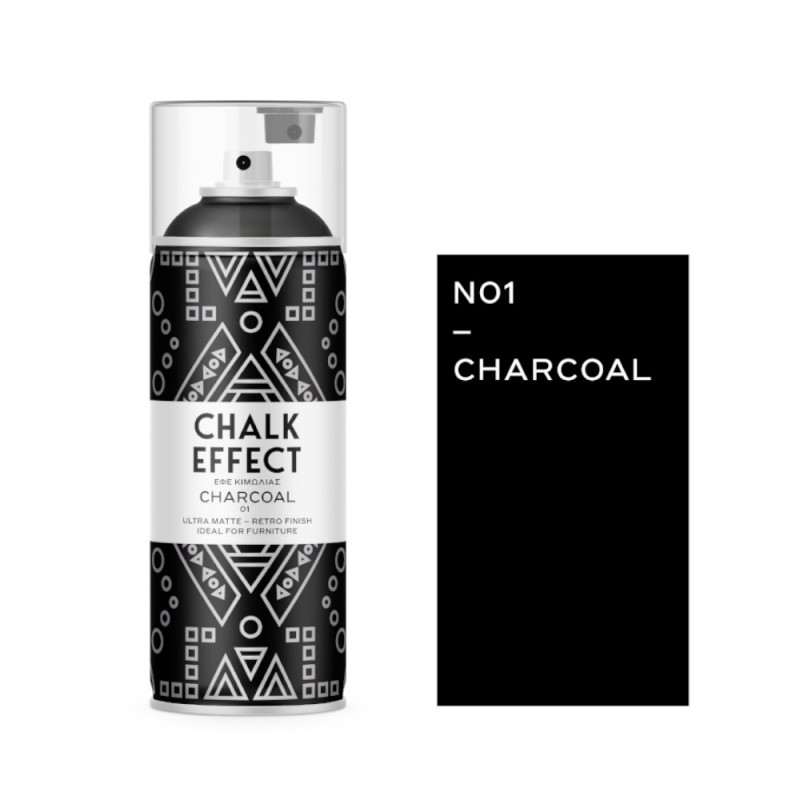 Σπρέι COSMOS Chalk Effect Ν1 CHARCOAL- ΜΑΥΡΟ 400ml