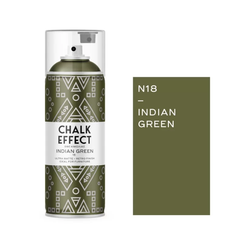 Σπρέι COSMOS Chalk Effect Ν18 INDIAN GREEN - ΠΡΑΣΙΝΟ ΧΑΚΙ 400ml Σπρέι COSMOS Chalk Effect Ν18 INDIAN GREEN - ΠΡΑΣΙΝΟ ΧΑΚΙ 400ml