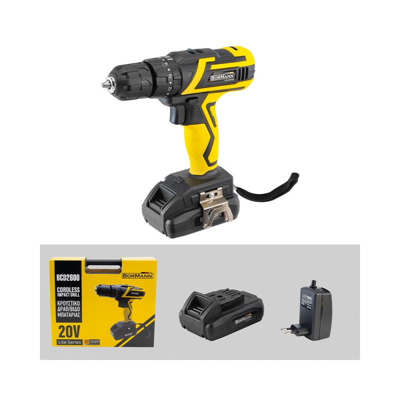 Impact Drill Battery BORMANN BCD2600 20V 2x1.5 Ah Impact Drill Battery BORMANN BCD2600 20V 2x1.5 Ah