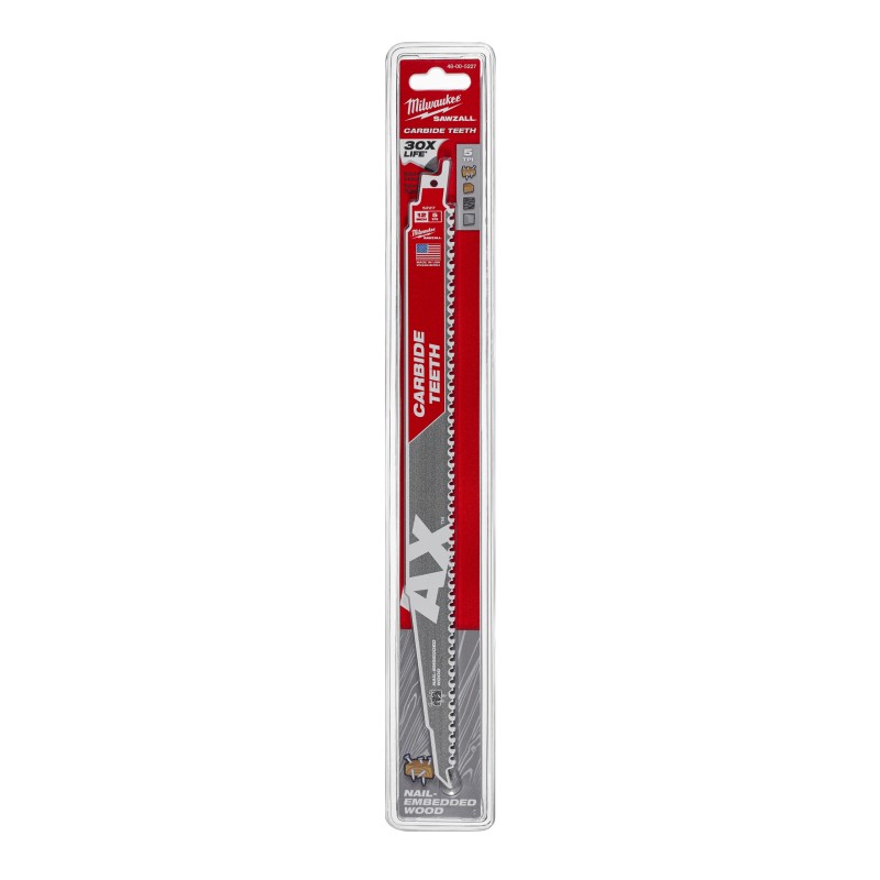 THE AX™ CARBIDE TEETH ΛΑΜΑ ΣΠΑΘΟΣΕΓΑΣ ΒΑΡΕΩΣ ΤΥΠΟΥ 300mm - 5 ΤΕΜ MILWAUKEE 48005527