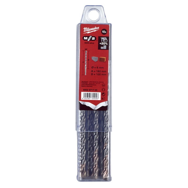 ΣΕΤ ΤΡΥΠΑΝΙΑ SDS+ 6 X 160 ΤΕΜ 10 | Milwaukee 4002395344048 ΣΕΤ ΤΡΥΠΑΝΙΑ SDS+ 6 X 160 ΤΕΜ 10 | Milwaukee 4002395344048