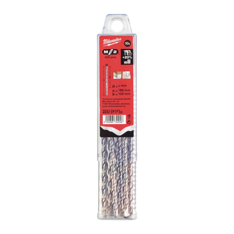 ΣΕΤ ΤΡΥΠΑΝΙΑ SDS+ 6 X 160 ΤΕΜ 10 | Milwaukee 4002395344048 ΣΕΤ ΤΡΥΠΑΝΙΑ SDS+ 6 X 160 ΤΕΜ 10 | Milwaukee 4002395344048