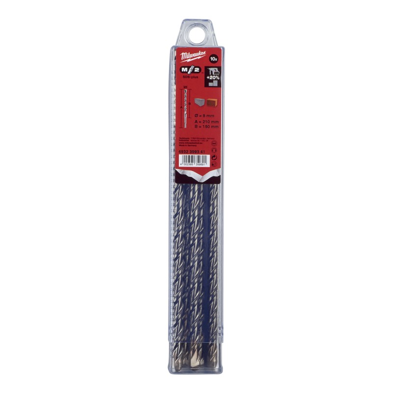 ΣΕΤ ΤΡΥΠΑΝΙΑ SDS+ 8 X 210 ΤΕΜ 10 | Milwaukee 4002395359691 ΣΕΤ ΤΡΥΠΑΝΙΑ SDS+ 8 X 210 ΤΕΜ 10 | Milwaukee 4002395359691