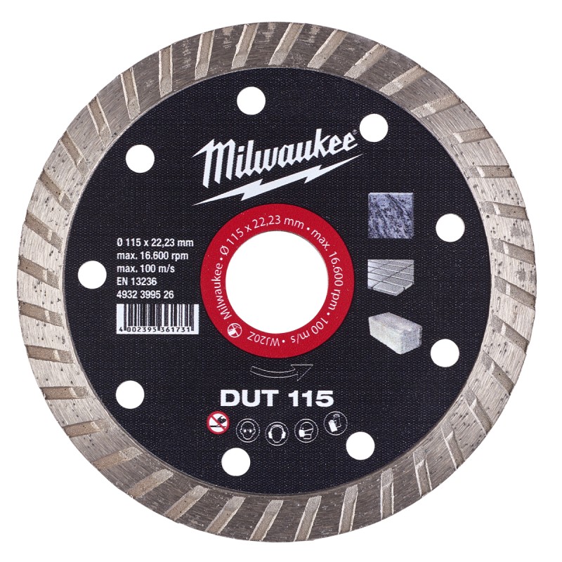 DUT 115 ΔΙΑΜΑΝΤΟΔΙΣΚΟΣ Ø 115mm | Milwaukee 4002395361731 DUT 115 ΔΙΑΜΑΝΤΟΔΙΣΚΟΣ Ø 115mm | Milwaukee 4002395361731