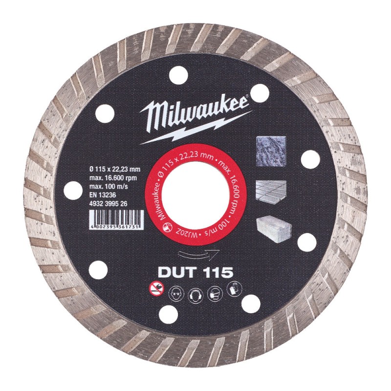 DUT 115 ΔΙΑΜΑΝΤΟΔΙΣΚΟΣ Ø 115mm | Milwaukee 4002395361731 DUT 115 ΔΙΑΜΑΝΤΟΔΙΣΚΟΣ Ø 115mm | Milwaukee 4002395361731