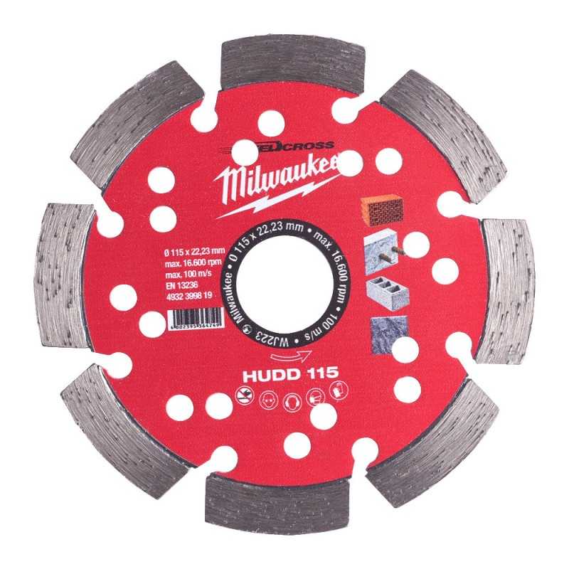 HUDD 115 SPEEDCROSS ΔΙΑΜΑΝΤΟΔΙΣΚΟΣ Ø 115mm | Milwaukee 4002395364749 HUDD 115 SPEEDCROSS ΔΙΑΜΑΝΤΟΔΙΣΚΟΣ Ø 115mm | Milwaukee 4002395364749