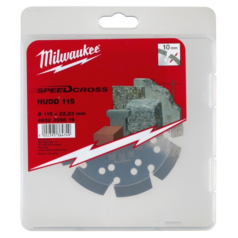 HUDD 115 SPEEDCROSS ΔΙΑΜΑΝΤΟΔΙΣΚΟΣ Ø 115mm | Milwaukee 4002395364749 HUDD 115 SPEEDCROSS ΔΙΑΜΑΝΤΟΔΙΣΚΟΣ Ø 115mm | Milwaukee 4002395364749