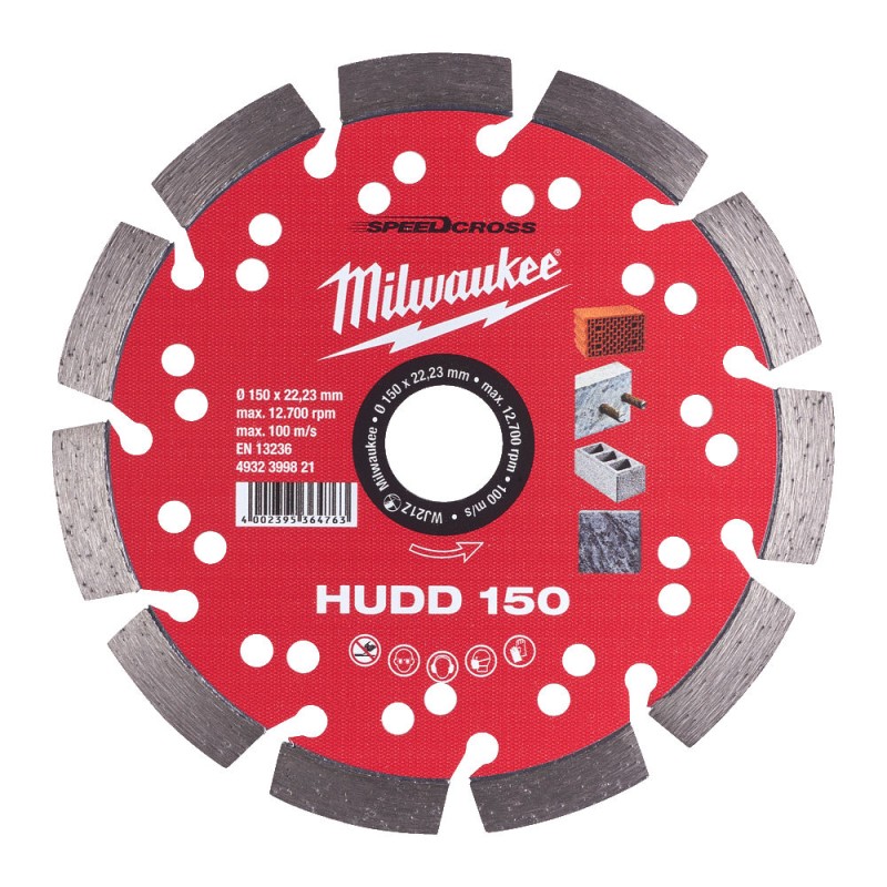 HUDD 150 SPEEDCROSS ΔΙΑΜΑΝΤΟΔΙΣΚΟΣ Ø 150mm | Milwaukee 4002395364763 HUDD 150 SPEEDCROSS ΔΙΑΜΑΝΤΟΔΙΣΚΟΣ Ø 150mm | Milwaukee 4002395364763