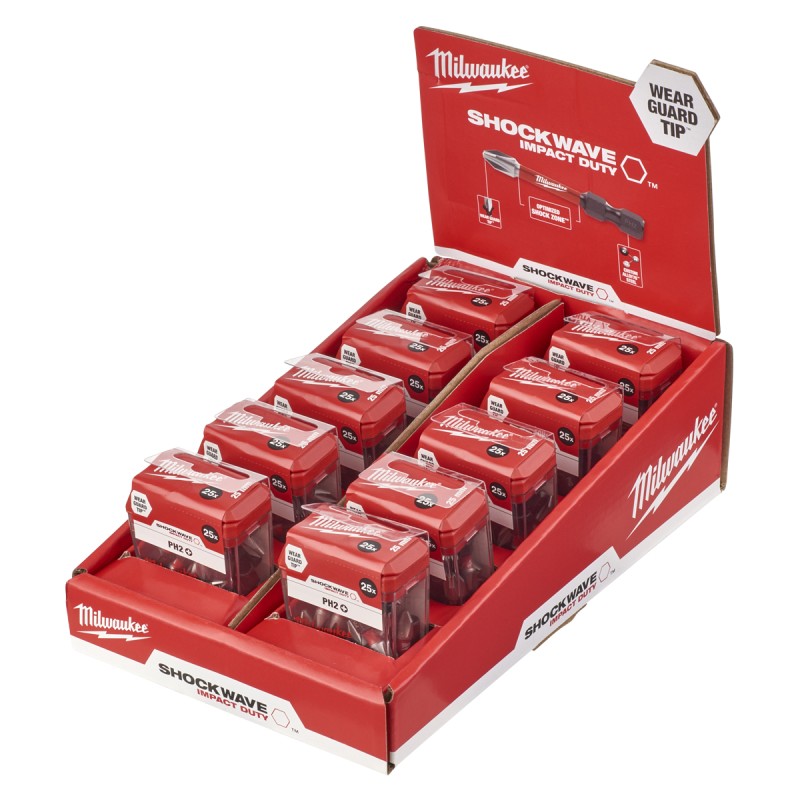 ΣΕΤ ΜΥΤΕΣ SHOCKWAVE™ PH2 X 25 ΤΕΜ 25 | Milwaukee 4002395385157 ΣΕΤ ΜΥΤΕΣ SHOCKWAVE™ PH2 X 25 ΤΕΜ 25 | Milwaukee 4002395385157