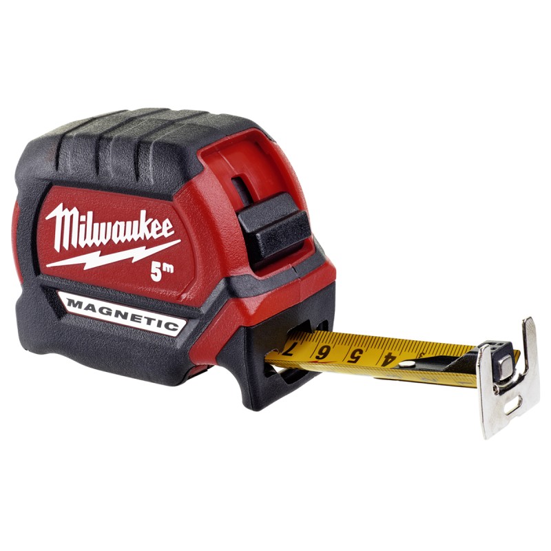 PREMIUM ΜΑΓΝΗΤΙΚΟ ΜΕΤΡΟ ΜΕ ΠΛΑΤΙΑ ΛΑΜΑ 5m MILWAUKEE 4932464599