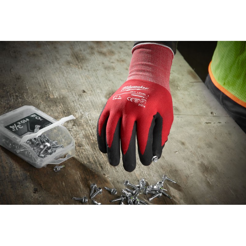 NITRILE GLOVES WITH CUT RESISTANCE S/7 LEVEL 3/C MILWAUKEE 4932479715