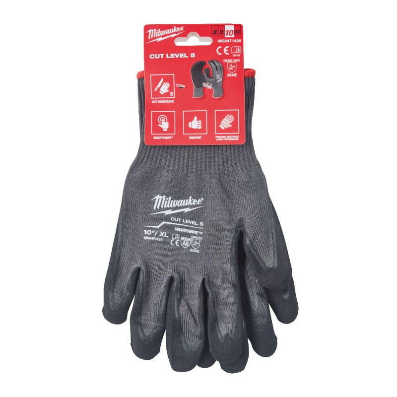 NITRILE GLOVES WITH CUT RESISTANCE XL/10 LEVEL 5 MILWAUKEE 4932471426