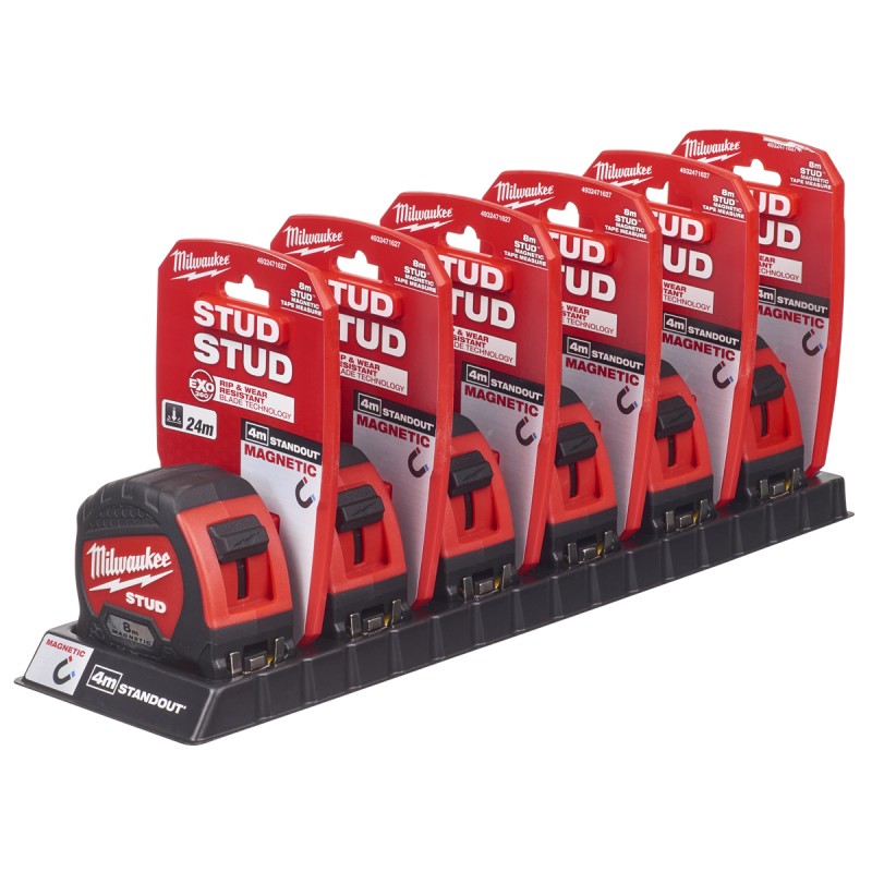 STUD™ II ΜΕΤΡΟ ΜΕ ΠΛΑΤΙΑ ΛΑΜΑ 8m MILWAUKEE 4932471627