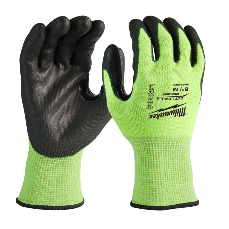 FLUORESCENT CUT PROTECTION GLOVES S/7 LEVEL 3/C MILWAUKEE 4932479721