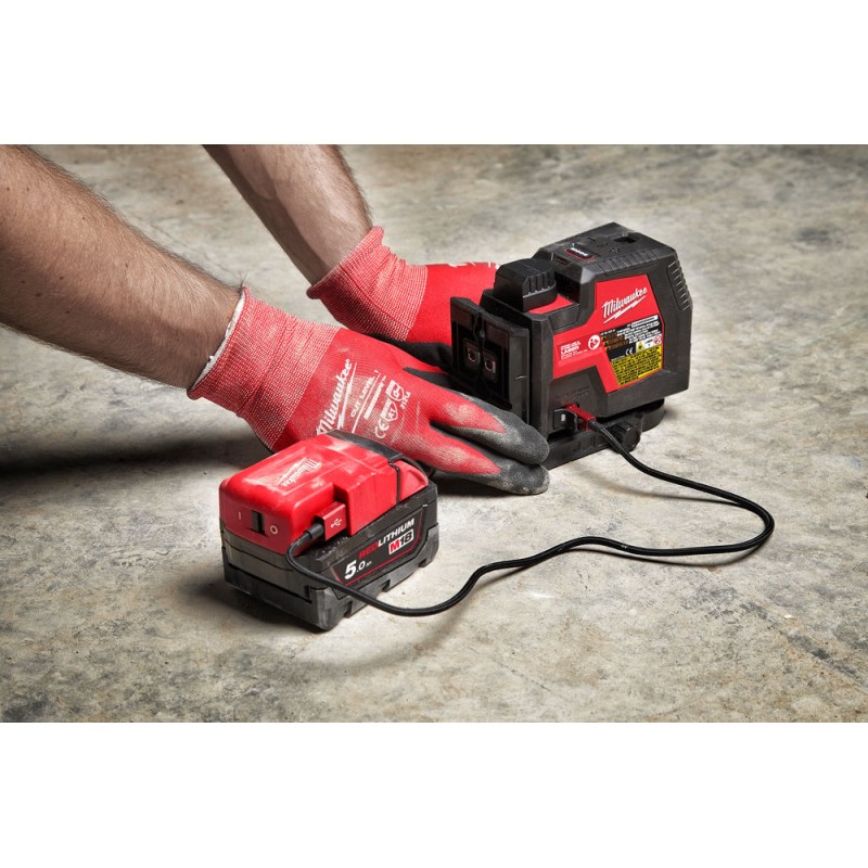 L4 CLLP-301C REDLITHIUM™ USB GREEN LASER CROSS AND POINT MILWAUKEE 4933478099