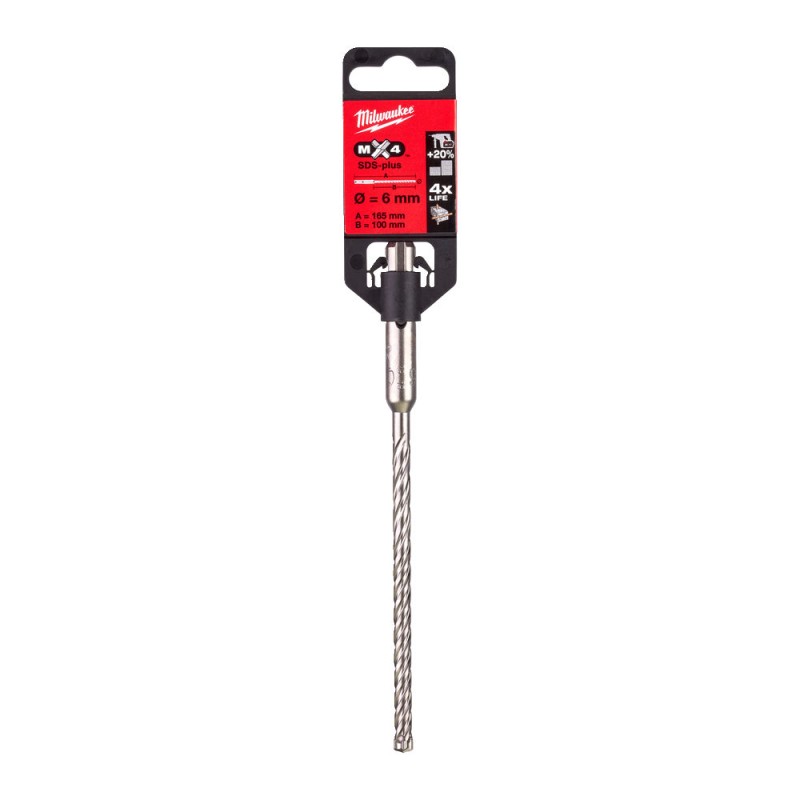 MX4 SDS-PLUS ΤΡΥΠΑΝΙ 6x165 - 4ΚΟΠΩΝ | Milwaukee 4002395368938 MX4 SDS-PLUS ΤΡΥΠΑΝΙ 6x165 - 4ΚΟΠΩΝ | Milwaukee 4002395368938