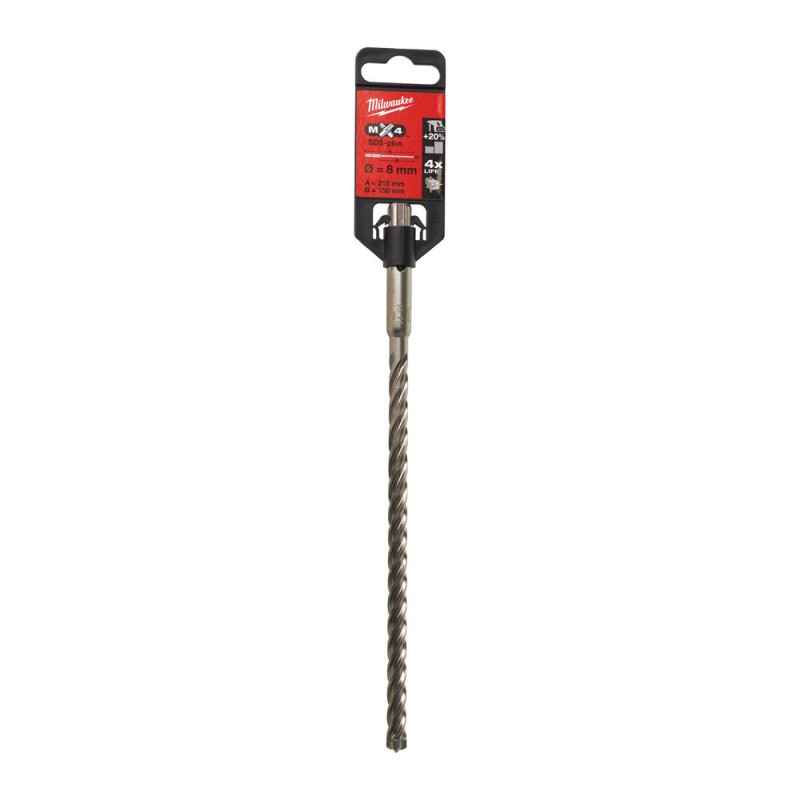 MX4 SDS-PLUS ΤΡΥΠΑΝΙ 8x215 - 4ΚΟΠΩΝ | Milwaukee 4002395366804 MX4 SDS-PLUS ΤΡΥΠΑΝΙ 8x215 - 4ΚΟΠΩΝ | Milwaukee 4002395366804