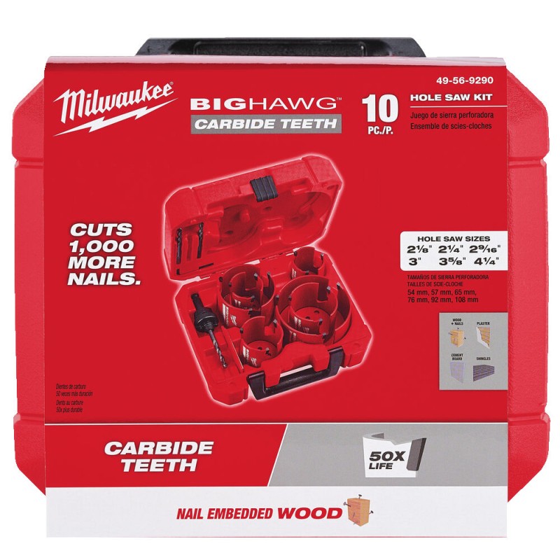 BIG HAWG™ ΠΟΤΗΡΟΤΡΥΠΑΝΑ ΠΟΛΛΑΠΛΩΝ ΥΛΙΚΩΝ SET 10 ΤΕΜ | Milwaukee 4058546228842 BIG HAWG™ ΠΟΤΗΡΟΤΡΥΠΑΝΑ ΠΟΛΛΑΠΛΩΝ ΥΛΙΚΩΝ SET 10 ΤΕΜ | Milwaukee 4058546228842
