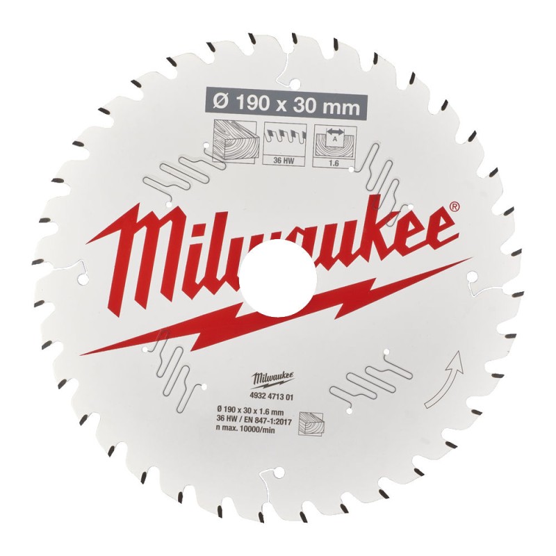 ΔΙΣΚΟΣ ΞΥΛΟΥ Ø190 CSB P W 190 x 30 x 1.6 x 36ATB MILWAUKEE 4932471301 ΔΙΣΚΟΣ ΞΥΛΟΥ Ø190 CSB P W 190 x 30 x 1.6 x 36ATB MILWAUKEE 4932471301