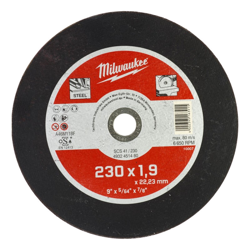 SCS 41 / 230 ΛΕΠΤΟΣ ΔΙΣΚΟΣ ΚΟΠΗΣ ΜΕΤΑΛΛΟΥ CONTRACTOR Ø 230 MILWAUKEE 4932451480 SCS 41 / 230 ΛΕΠΤΟΣ ΔΙΣΚΟΣ ΚΟΠΗΣ ΜΕΤΑΛΛΟΥ CONTRACTOR Ø 230 MILWAUKEE 4932451480