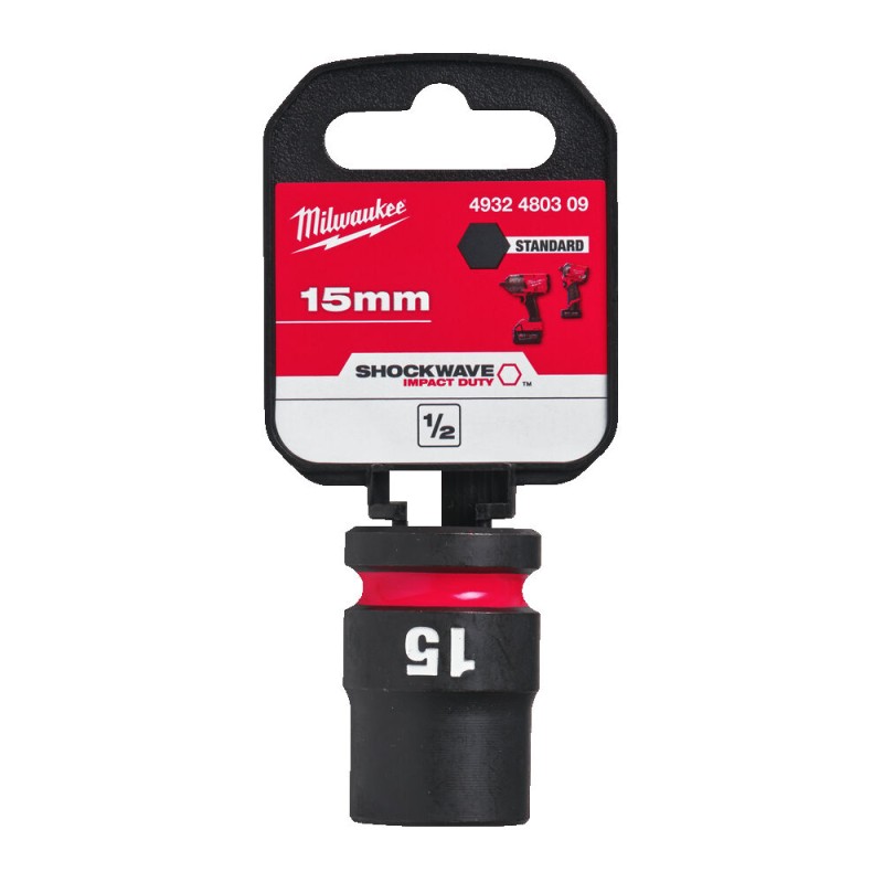 ½" SHOCKWAVE™ ΚΑΡΥΔΑΚΙ ΚΡΟΥΣΗΣ 15mm MILWAUKEE 4932480309 ½" SHOCKWAVE™ ΚΑΡΥΔΑΚΙ ΚΡΟΥΣΗΣ 15mm MILWAUKEE 4932480309