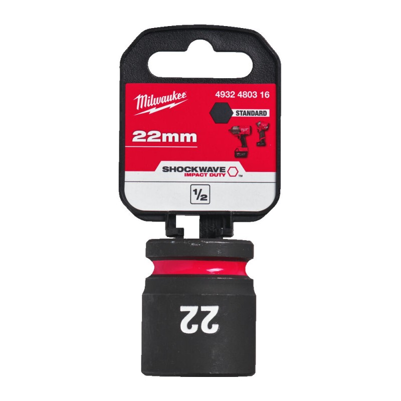 ½" SHOCKWAVE™ ΚΑΡΥΔΑΚΙ ΚΡΟΥΣΗΣ 22mm MILWAUKEE 4932480316 ½" SHOCKWAVE™ ΚΑΡΥΔΑΚΙ ΚΡΟΥΣΗΣ 22mm MILWAUKEE 4932480316