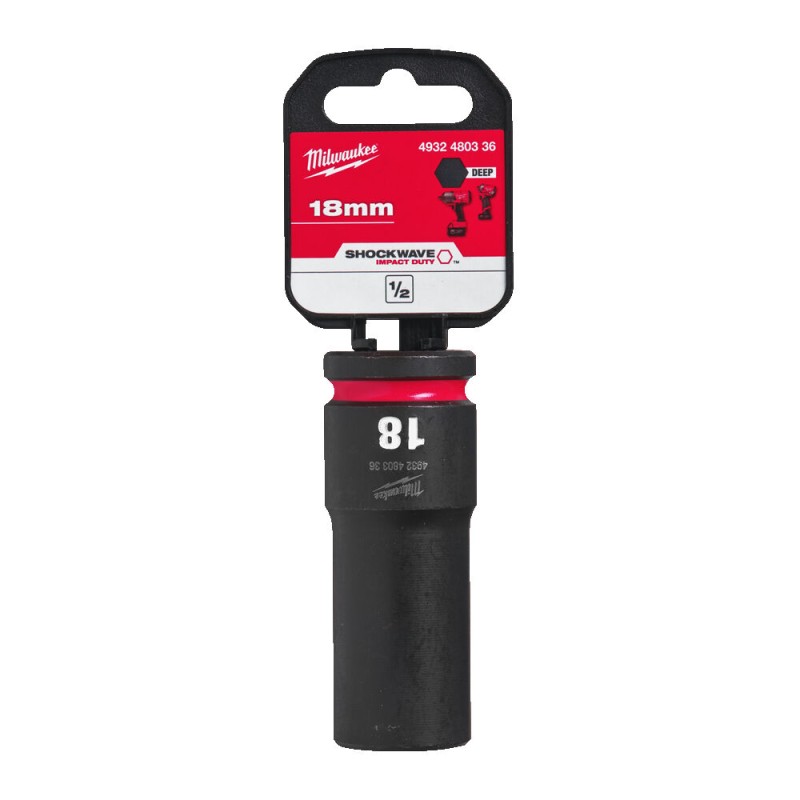 ½” SHOCKWAVE™ LONG SHOCK WALNUT 18mm MILWAUKEE 4932480336
