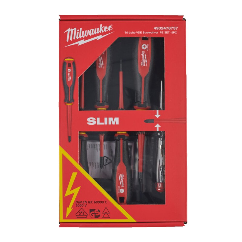 TRI-LOBE VDE SCREWDRIVERS SET OF 5 MILWAUKEE 4932478737