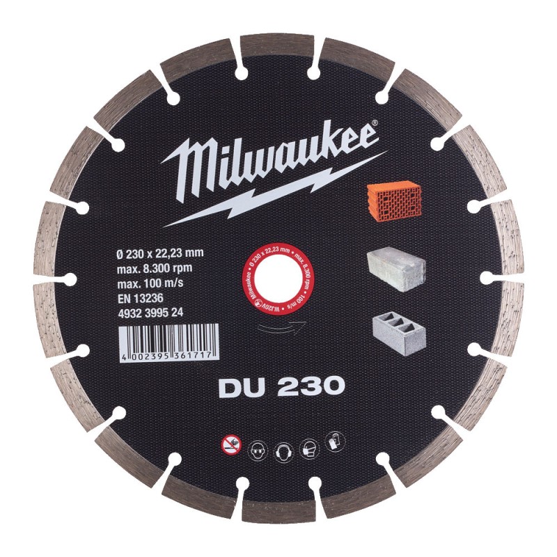 DU 230 ΔΙΑΜΑΝΤΟΔΙΣΚΟΣ Ø 230mm | Milwaukee 4002395361717 DU 230 ΔΙΑΜΑΝΤΟΔΙΣΚΟΣ Ø 230mm | Milwaukee 4002395361717