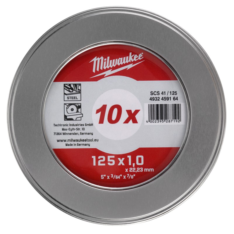 ΔΙΣΚΟΣ ΚΟΠΗΣ ΜΕΤΑΛΛΟΥ Ø 125 X 1,0 MM - 10 TEM MILWAUKEE 4932459164 ΔΙΣΚΟΣ ΚΟΠΗΣ ΜΕΤΑΛΛΟΥ Ø 125 X 1,0 MM - 10 TEM MILWAUKEE 4932459164