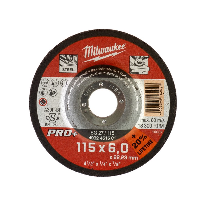 SG 27 / 115 PRO+ ΔΙΣΚΟΣ ΛΕΙΑΝΣΗΣ Ø 115mm | Milwaukee 4002395162048 SG 27 / 115 PRO+ ΔΙΣΚΟΣ ΛΕΙΑΝΣΗΣ Ø 115mm | Milwaukee 4002395162048